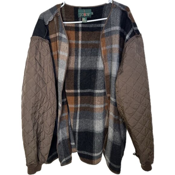 J Crew Wool Jacket Liner Men’s Lining Plaid XL - Picture 1 of 9